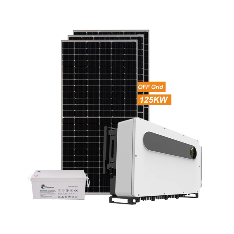 China Solar Photovoltaic System 125kw kit bluesun solar lighting system with inverter and battery