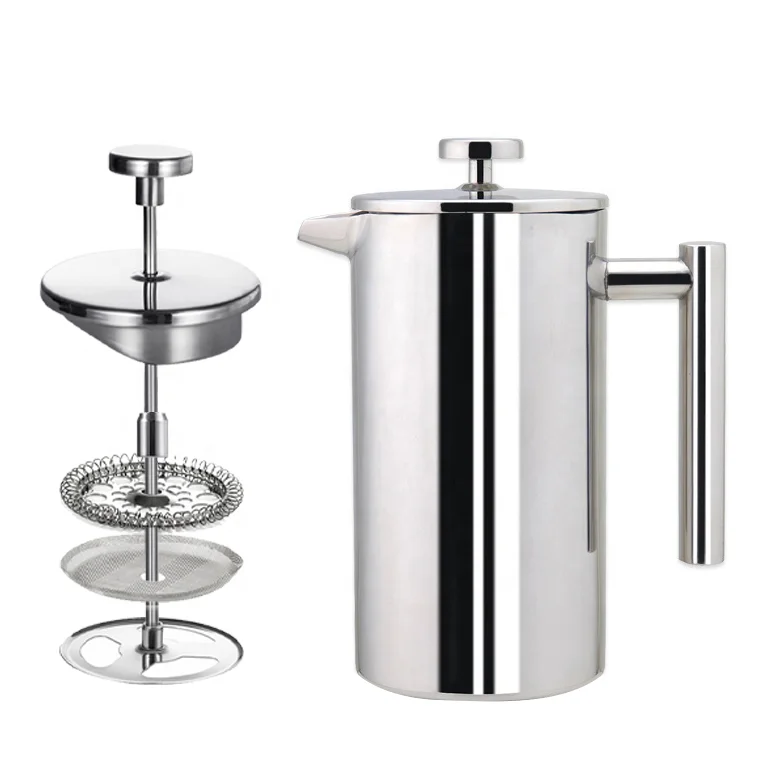 

coffee maker french press 304 Stainless Steel coffee French press Vacuum Insulated Filtration System Double-Wall