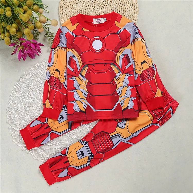 

Free Shipping Character Design Long Sleeve Soft Cotton Casual Clothes Kids Sleepwear Nightwear Sets Baby Boys Girls Pajamas, Picture shows
