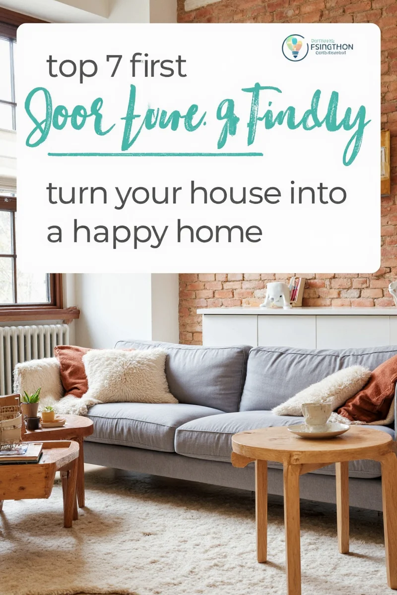 Smiling family relaxing in a beautifully designed living room