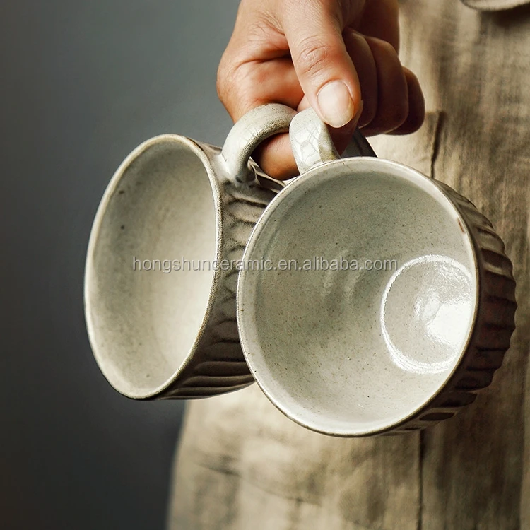 300ml Vintage rust glaze ceramic coarse stoneware mug with tea coffee cup