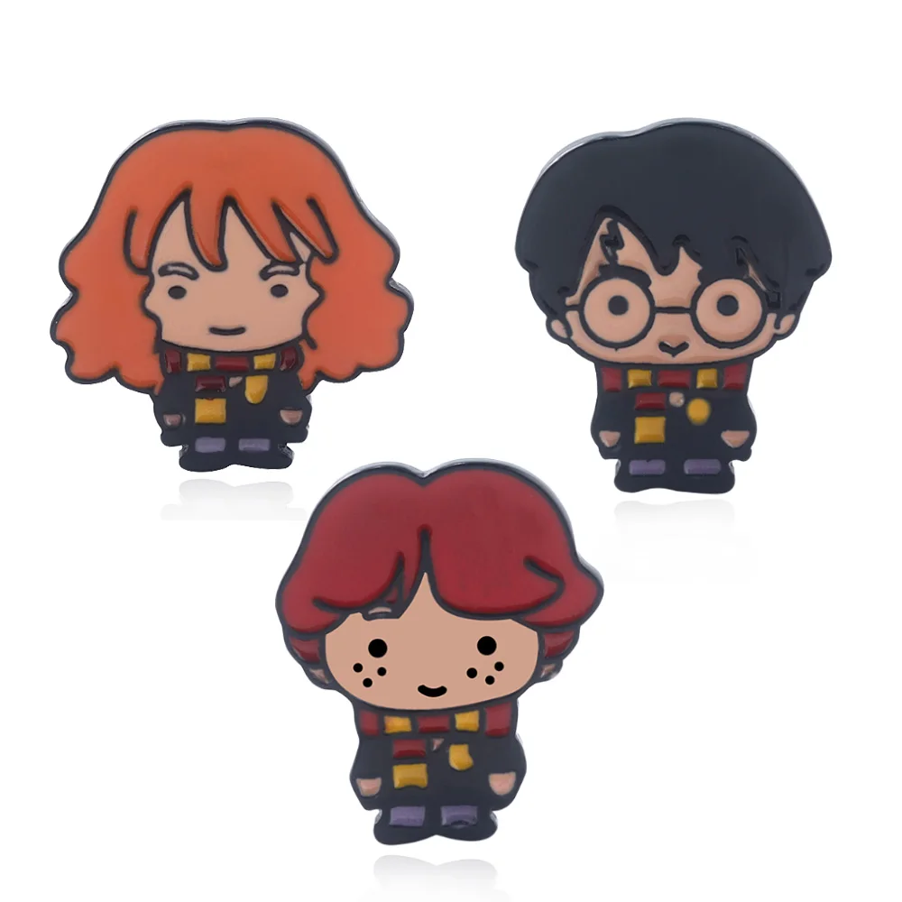 Classical Movie Harry Cartoon Figure Hermione Hogwarts Alloy Enamel Brooches