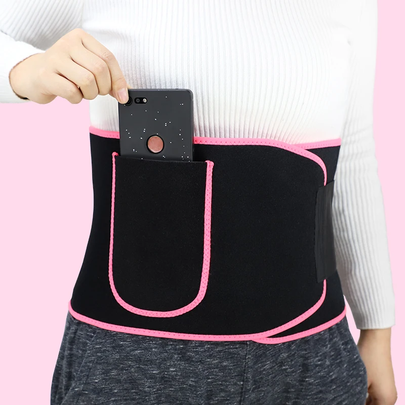 

Multiple Colors Waist Support Waist Trimmer Slimming Belt with Phone Pocket, 6 colors