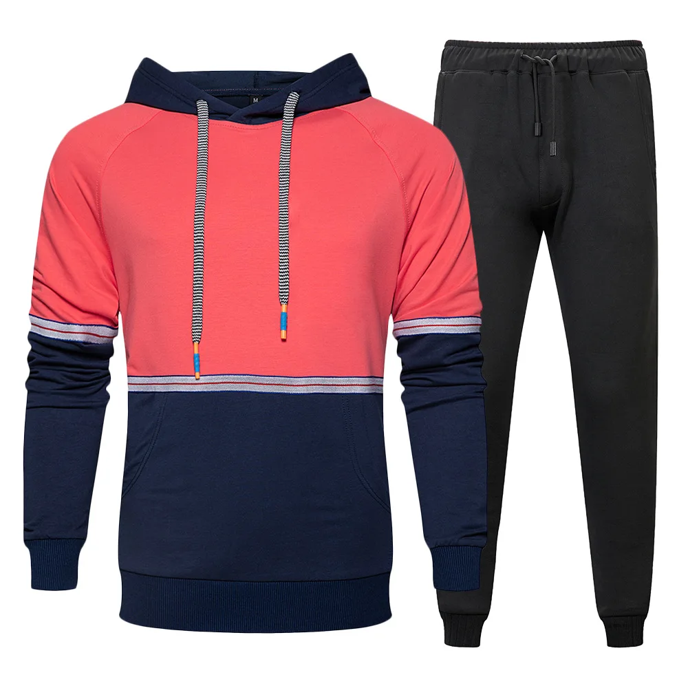 

Customized own logo royal blue tracksuit set slim fit cargo joggers and hoodies set mens, Customized color