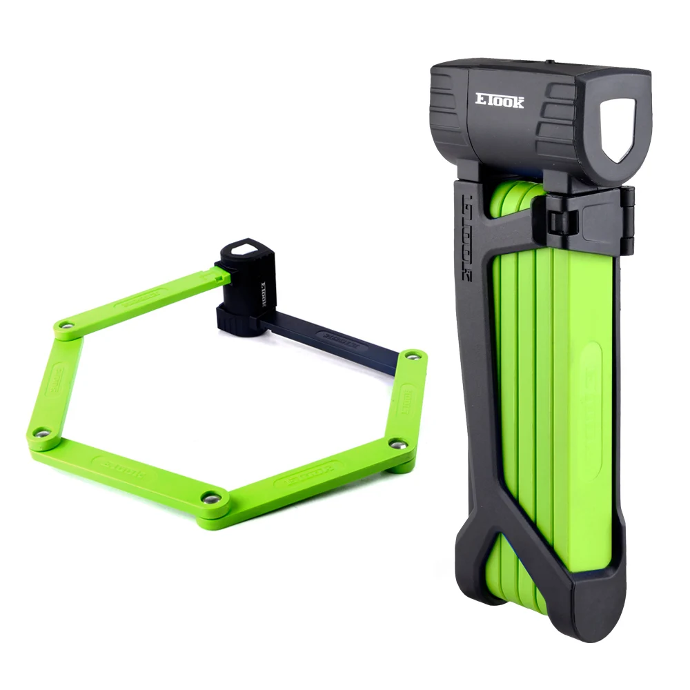 

ETOOK Patent Design Anti-theft Foldable Bike Lock Folding E Bike Lock OEM Welcome, Black/white/red/blue/green/customzied