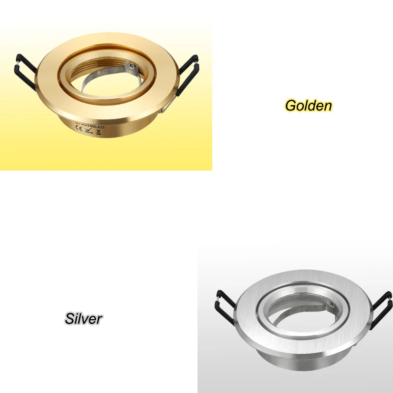 Round Led Trimless Downlight Aluminum GU10 Led Bulb Housing For LED Ceiling Light Trim