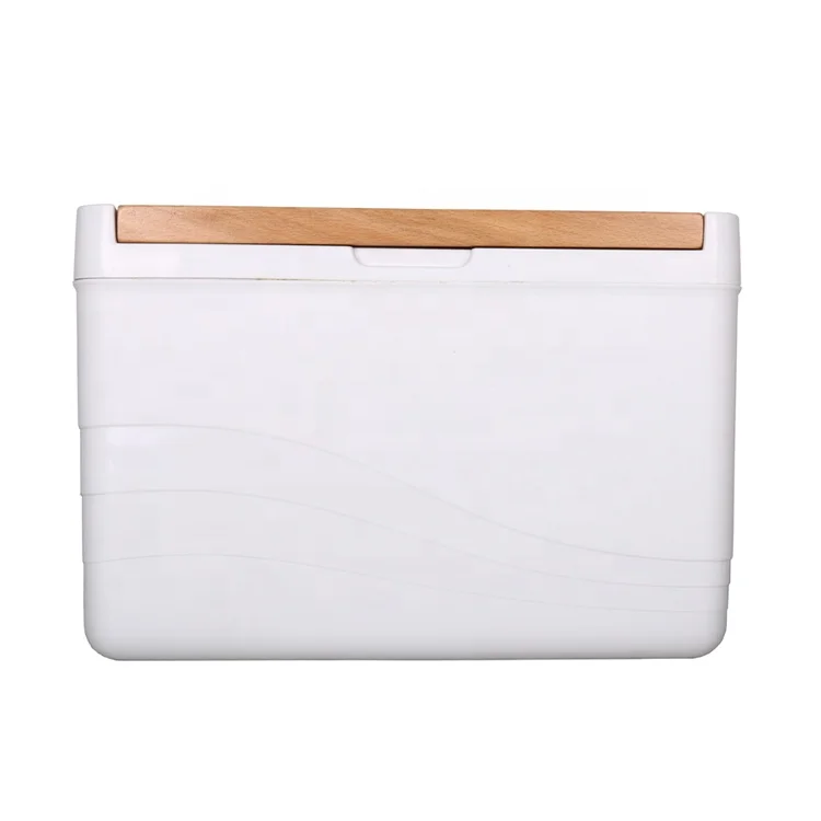 

solar 11L outdoor cool box with wheels and wooden lid, Customized color
