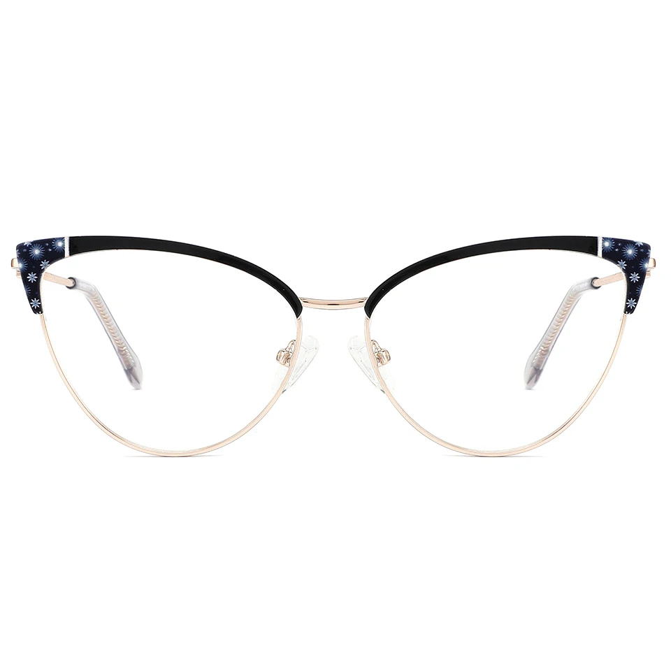 

Metal spray painting and sturdy hinge female Metal eyeglasses frames