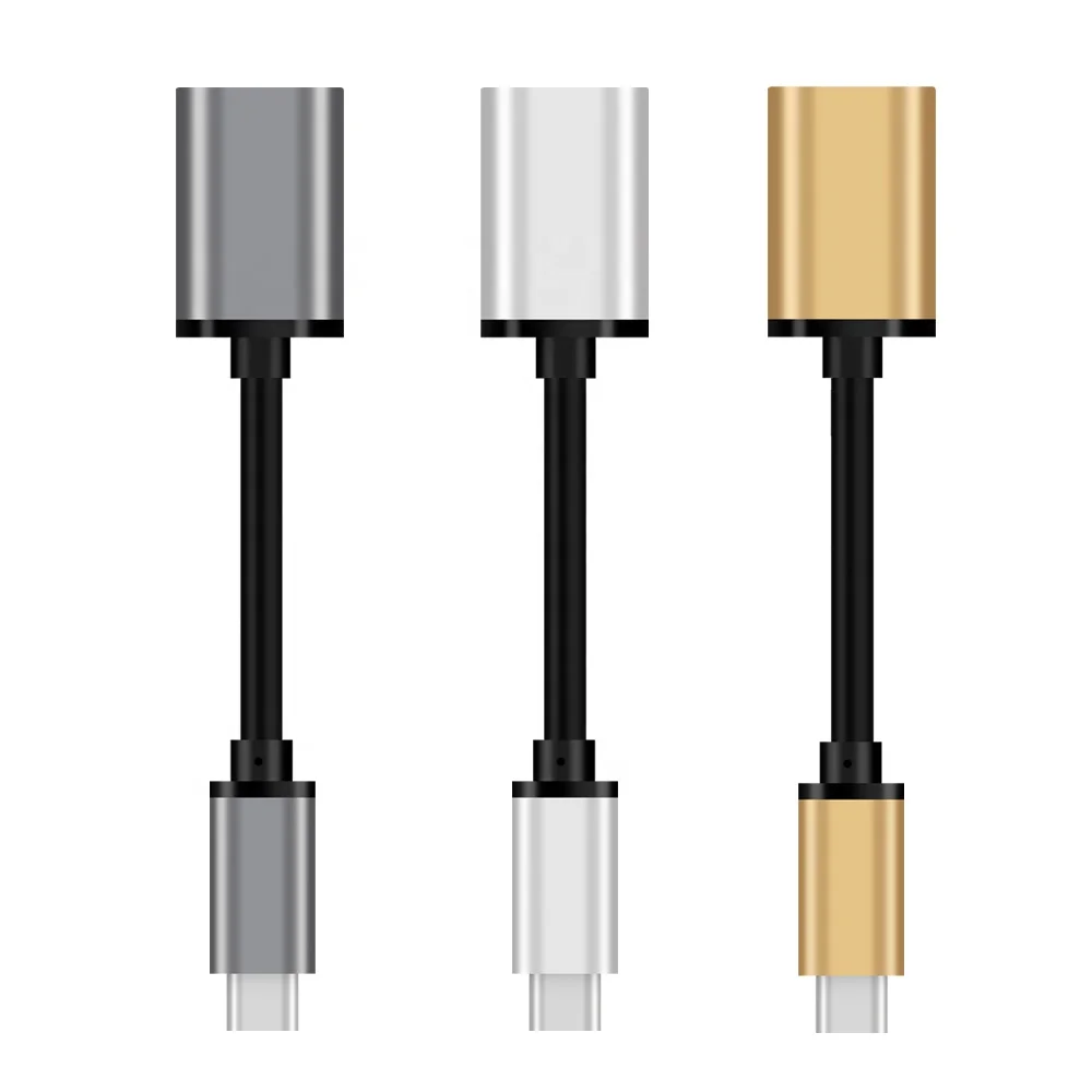 

USB C OTG Cable for Android Type C to USB A 3.1 OTG Adapter Cord Compatible with MacBook, Dell XPS, Samsung Galaxy Note, Black,sliver,gold