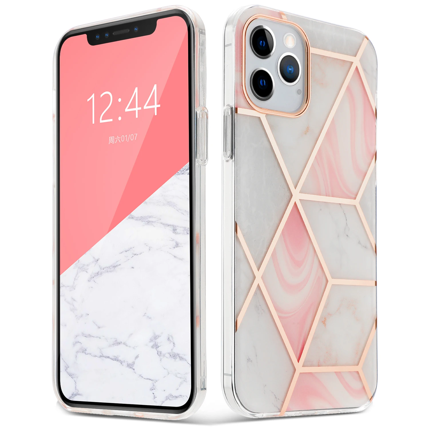 

New Model For Iphones 13 12 11 Pro Max Marble Phone Case 360 Full Protective Phone Cover Marble Diy 12 pro Max Cover, 8 colors