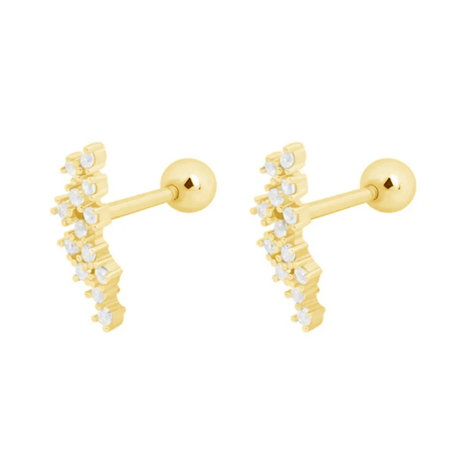 

Minimalist Jewelry Earrings For Women Brass Rose Gold Plated Barbell Stud earrings