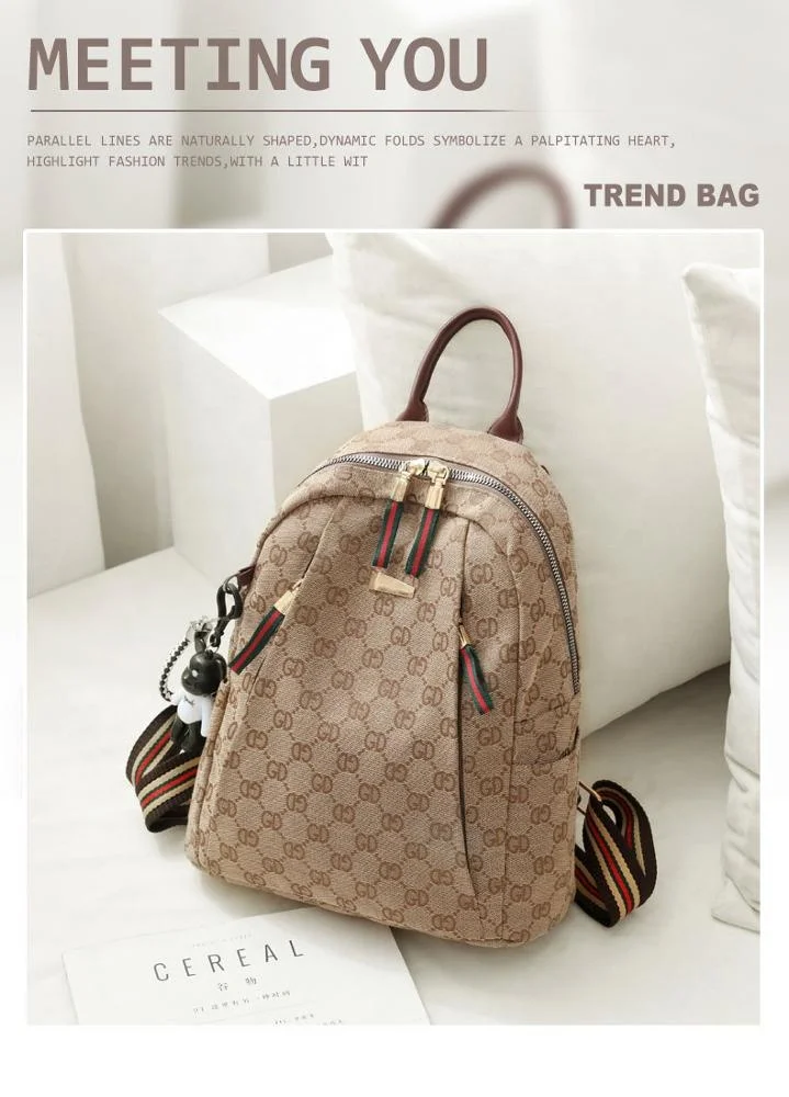 
2020 new fashion student oxford bag leather waterproof backpack for women 