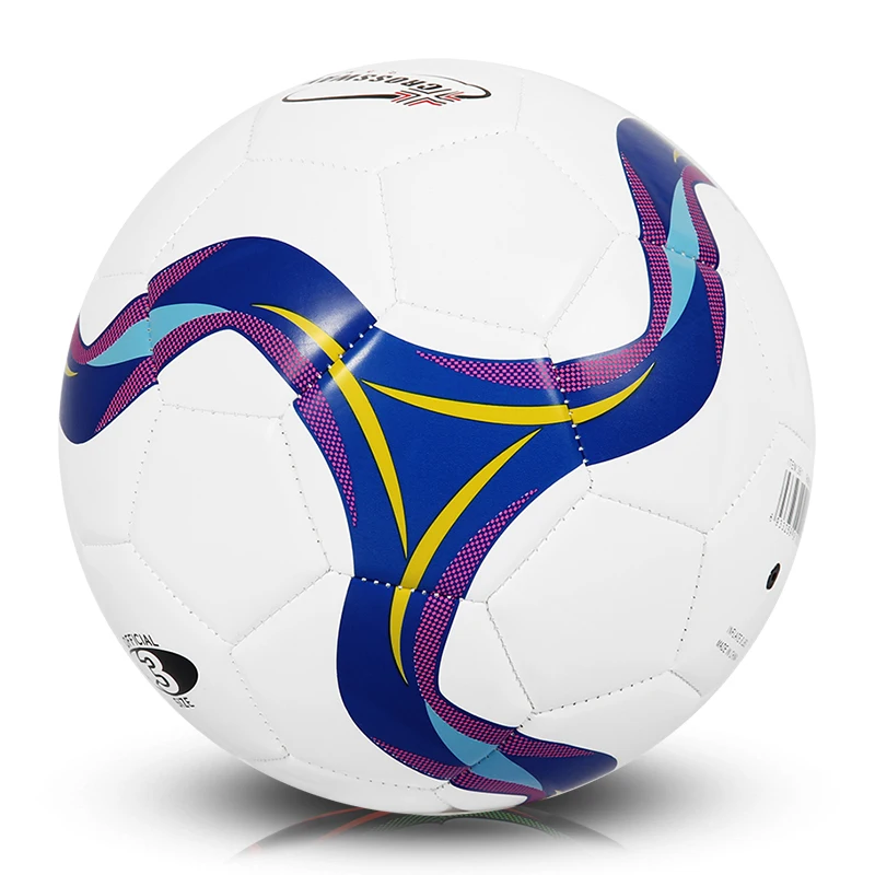 

Black blue machine stitched cheap  soccer ball for kids traning