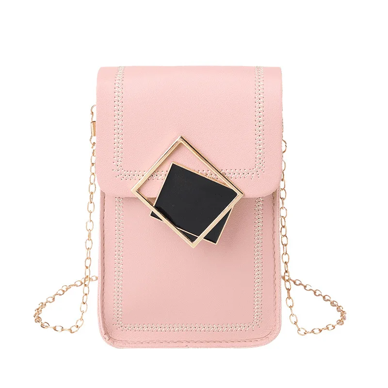 

Girl Fashion PU Leather Messenger Pouch Forever Young Lovely Mini Chain Mobile Bags Crossbody Shoulder Bag, White,red,green,black,pink