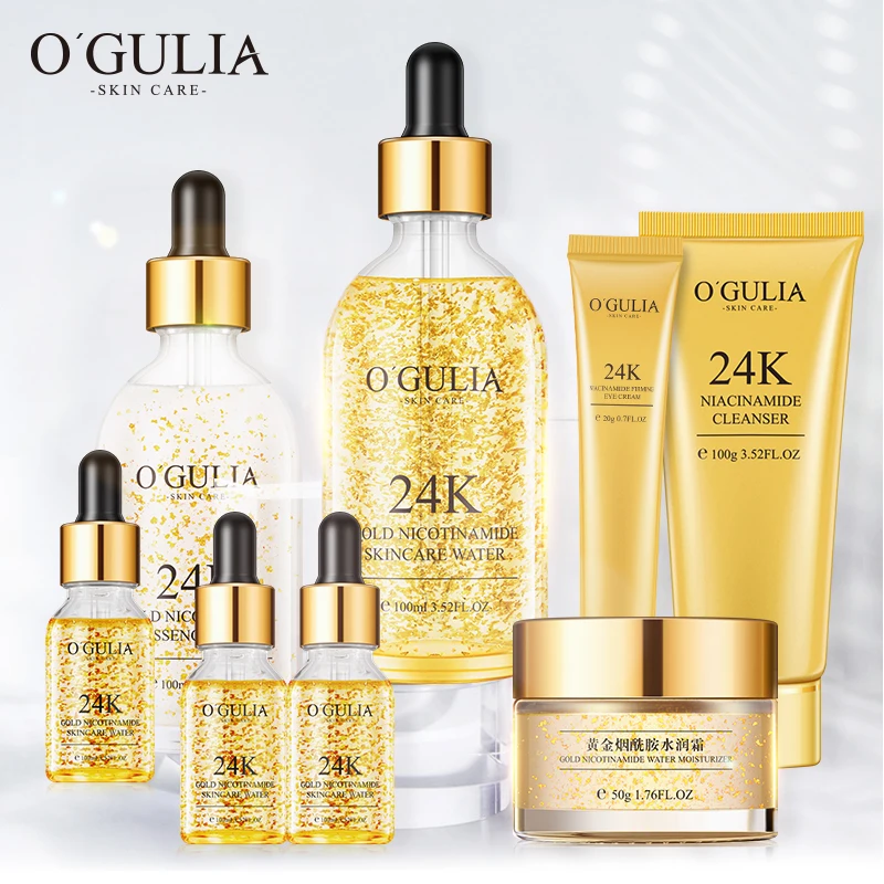 

O'GULIA 24K Gold Skin Care Set Deep Nourishing Hydrating and Moisturizing Nicotinamide Skin Care set