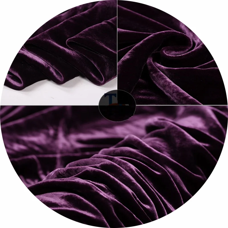 
plain solid dyed silk viscose fabric dyeing fashion silk velvet fabric 