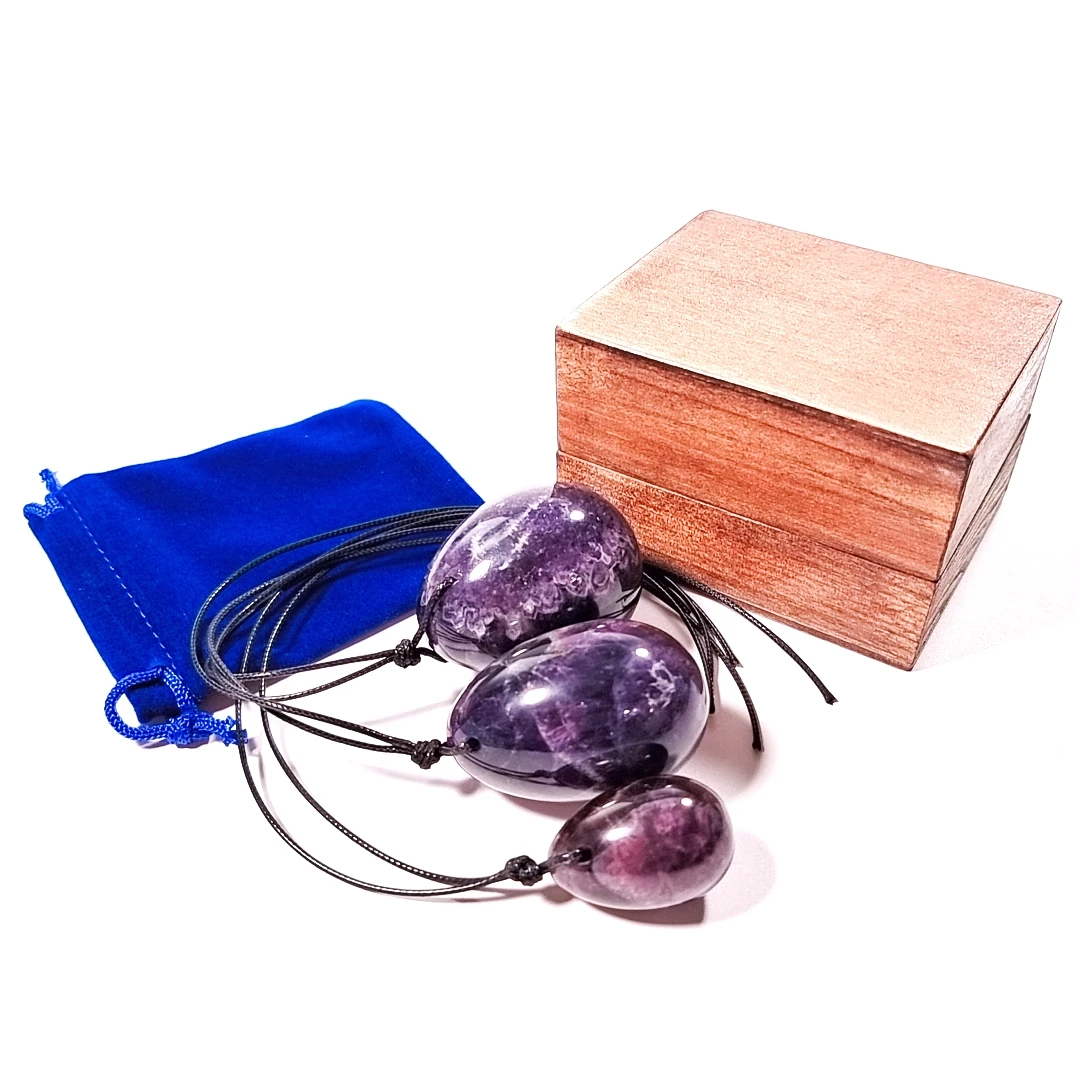 

Buy in bulk natural amethyst kegel yoni eggs for women vaginal exercise sex toys for adults