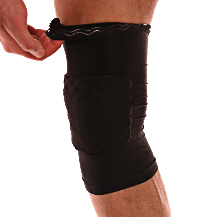 

Hot selling adjustable knee pads Nylon breathable knee brace ellular knee sleeve, Black