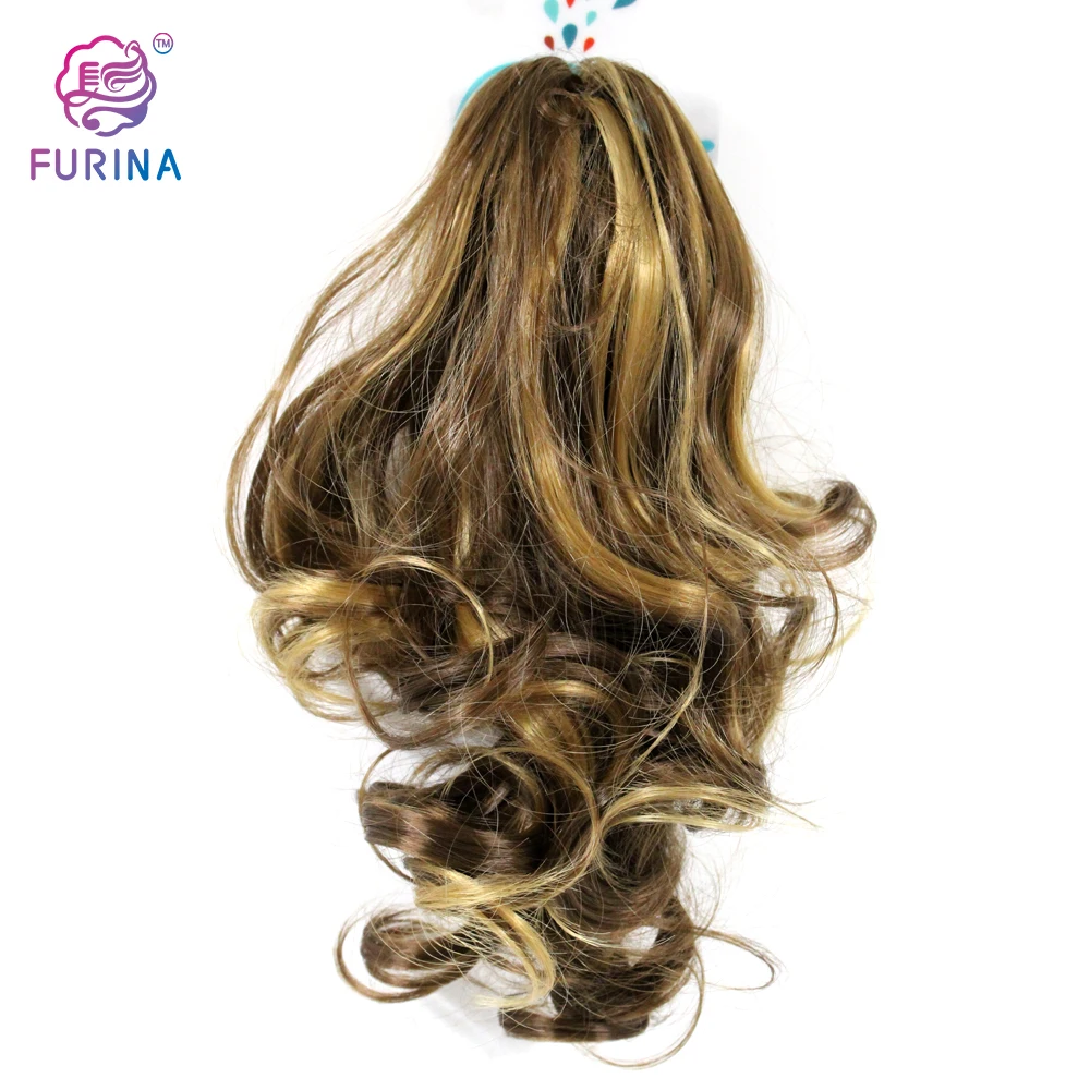 

Hottest sale high temperature 9H19# 100G 16inch with claw ponytail synthetic hair extension, Pure colors are available