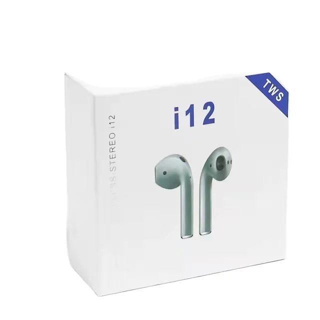 

Mini hot-selling wireless headset i12 TWS fast charge fingerprint touch stereo headset for Apple charging port, White