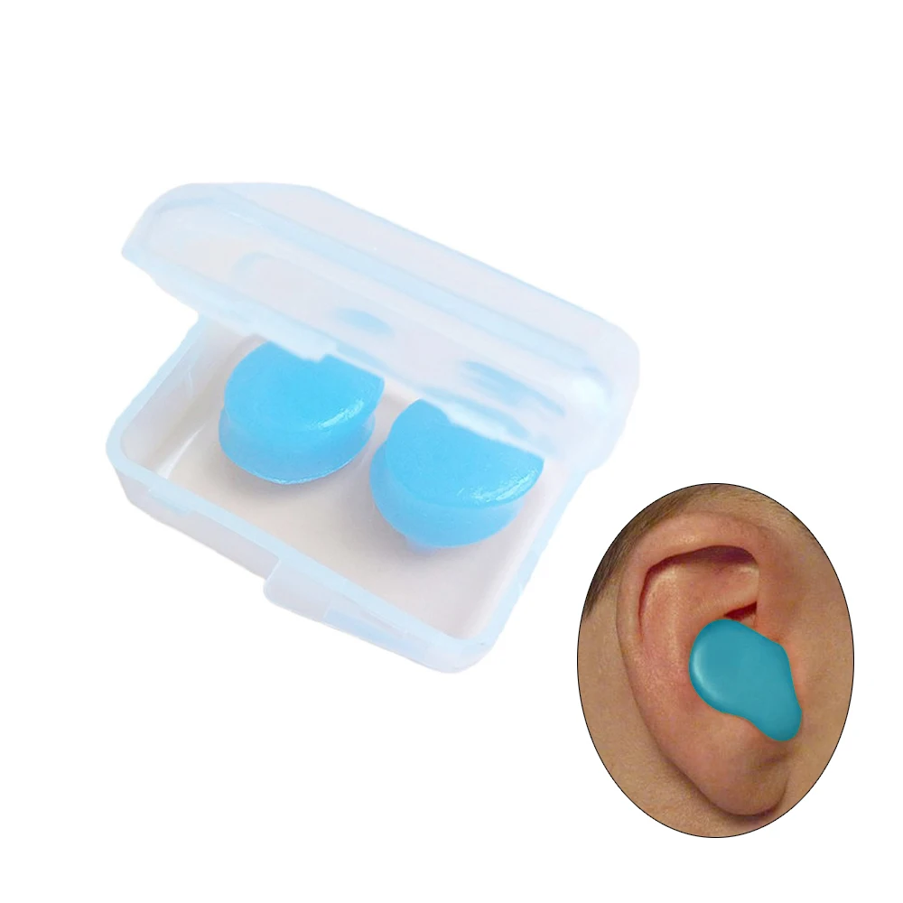 A Pair Waterproof Swimming Silicone Ear Earplugs Plugs Sports Water Soft U8R3 