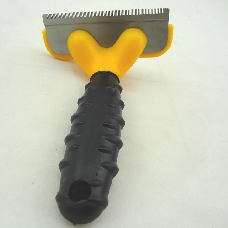 

Pet Dog And Cat Fur Hair Remover Grooming Deshedding Blade Brush Comb With Self Cleaning Button, Pink,blue