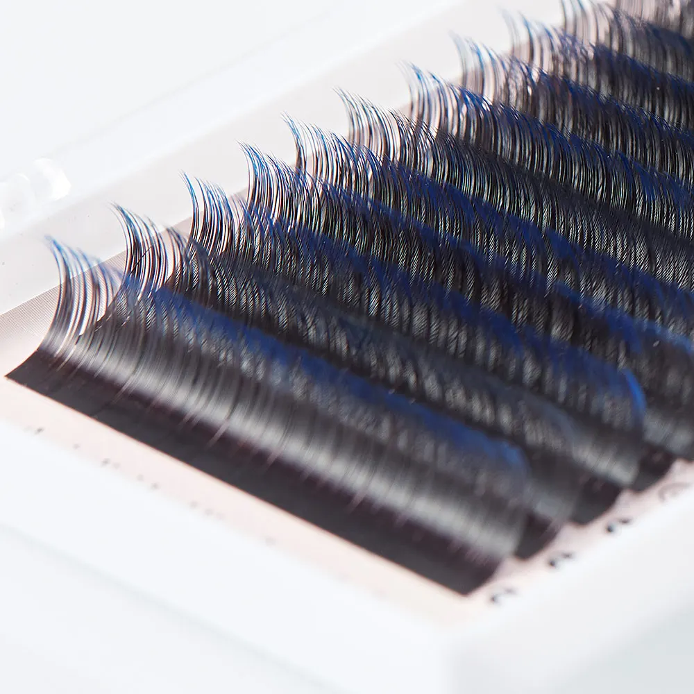 

Yelix Wholesale Private Label Gradation Colors Individual Eyelashes Color Lash Ombre Eyelash Extensions, Black-green/black-red/black-purple/black-blue