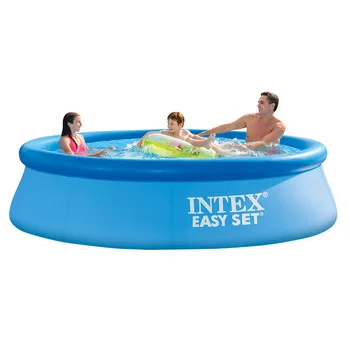 

8FT X 30IN Original INTEX Large family swimming pool outdoor inflatable adult swimming pool, Blue