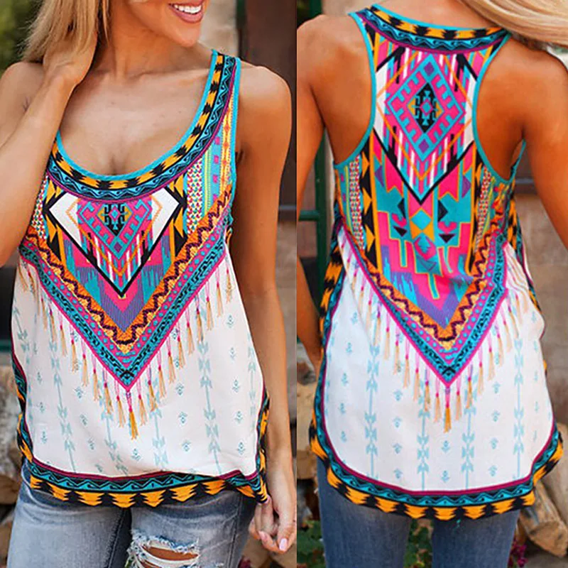 

Wholesale high quality women vest print women apparel summer fashion dress