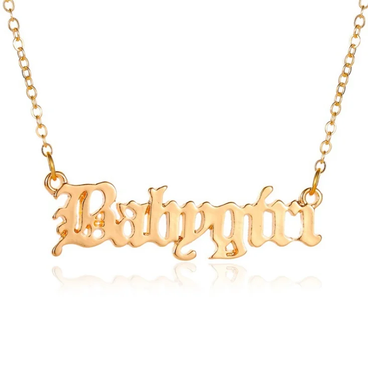 

Arabic Gold Plated Jewelry Nameplate Character Custom Personalized Arabic Name Necklace
