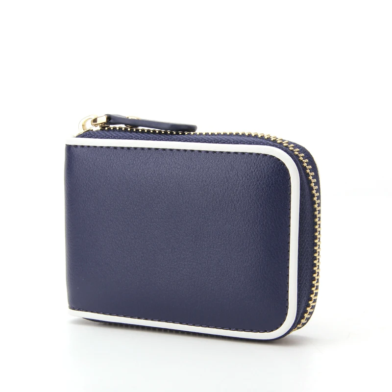 

RFID Blocking Zip Around Ladies Mini Purse Vegan Leather Small Women's Wallet, Offer customized color