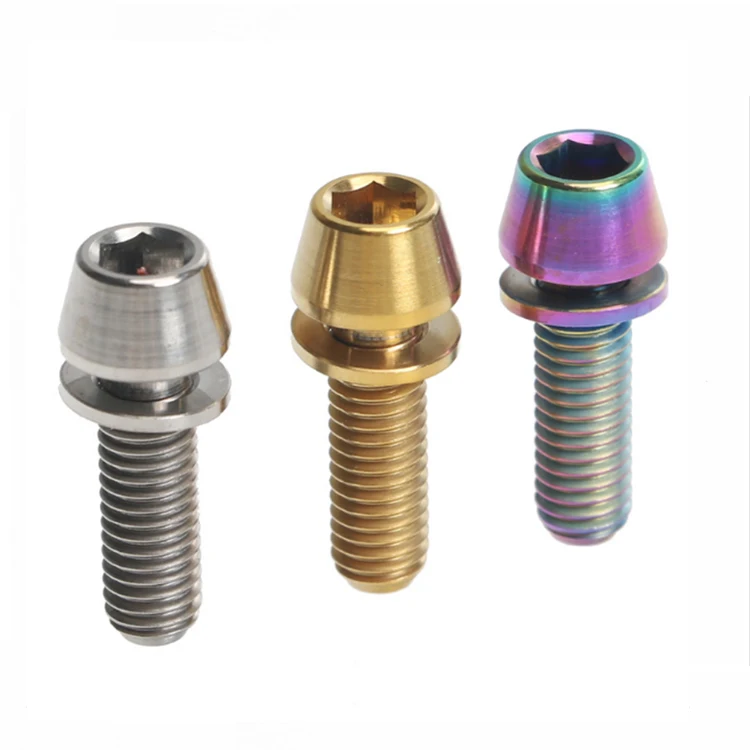 

Factory spot supply M5 M6 M8 Gr5 tapered head titanium screw