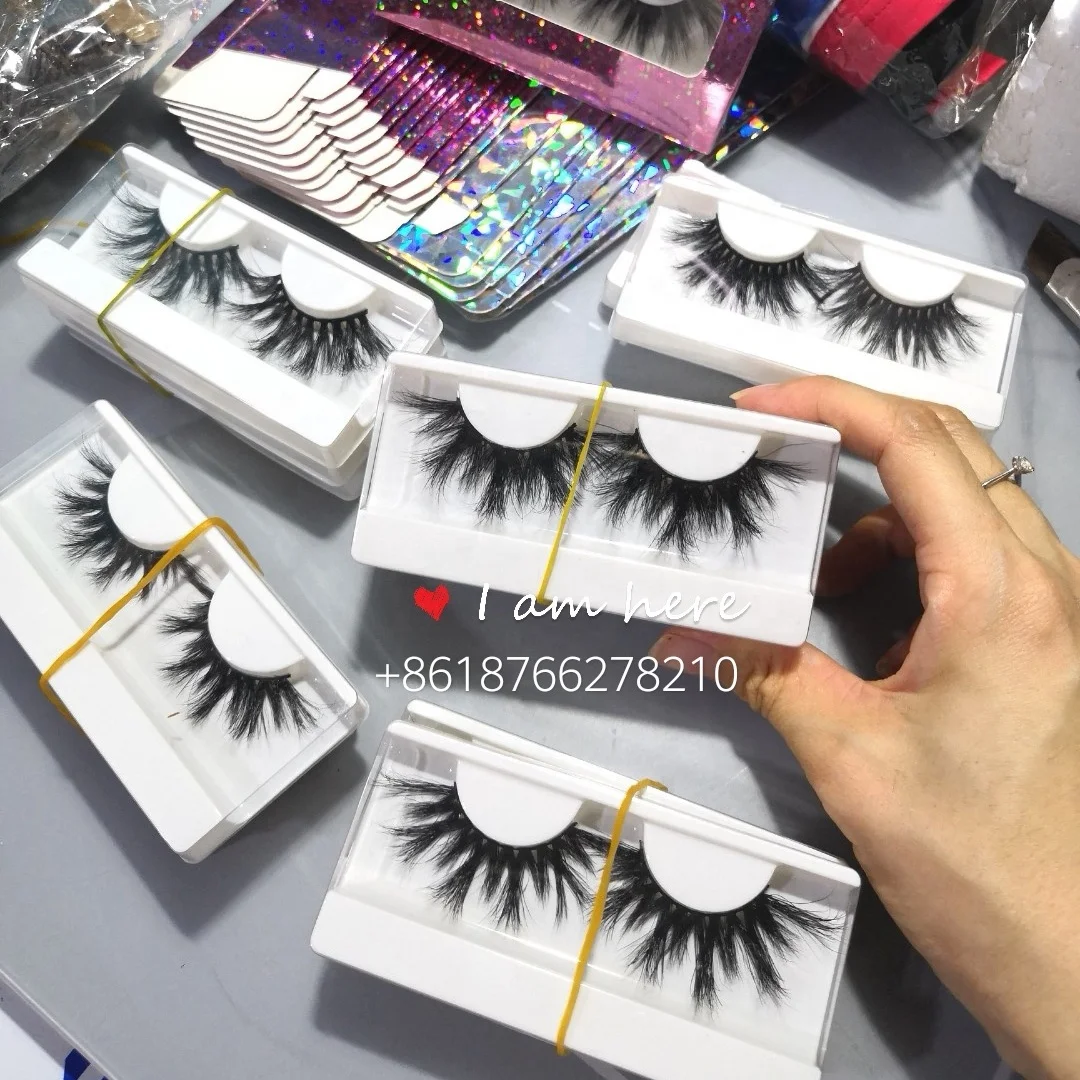 

Wholesale price sample order 1000+ styles custom logo 3D 5D fluffy quality 25mm mink lashes, Natural black