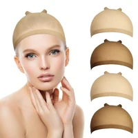 

Breathable hairnets beige nylon stretch wig caps for women and men wig making caps