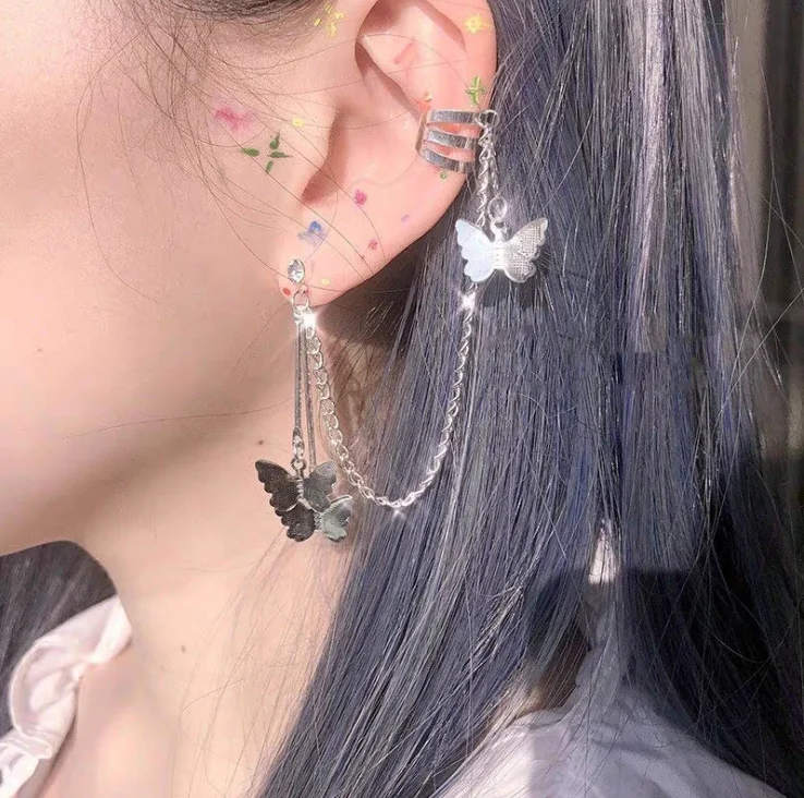 

AAA26 Luxury Jewelry Diamonds Earring Ear Clips Women Drop Ear Rings Personality Earring Gift Butterfly Fashion Earrings, Picture