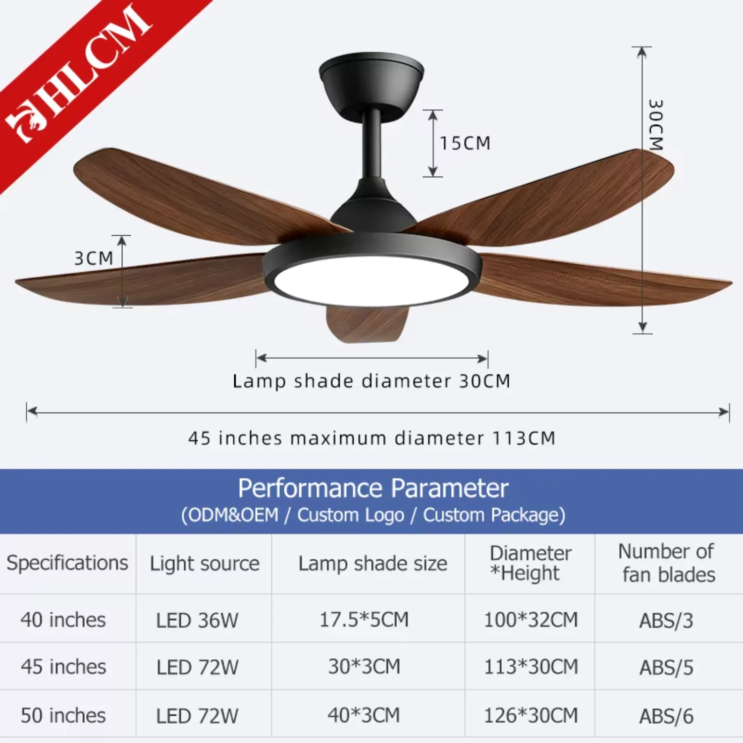 Wind Ceiling Fan, LED, 6-Speed - detail 2