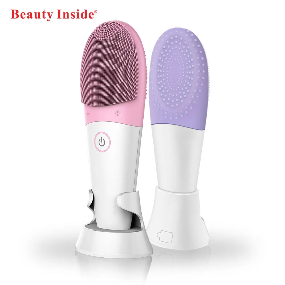 

Best gift for girl Electric Face Wash Cleansing rechargeable IPX7 water proof silicone face brush eyes beauty device man use