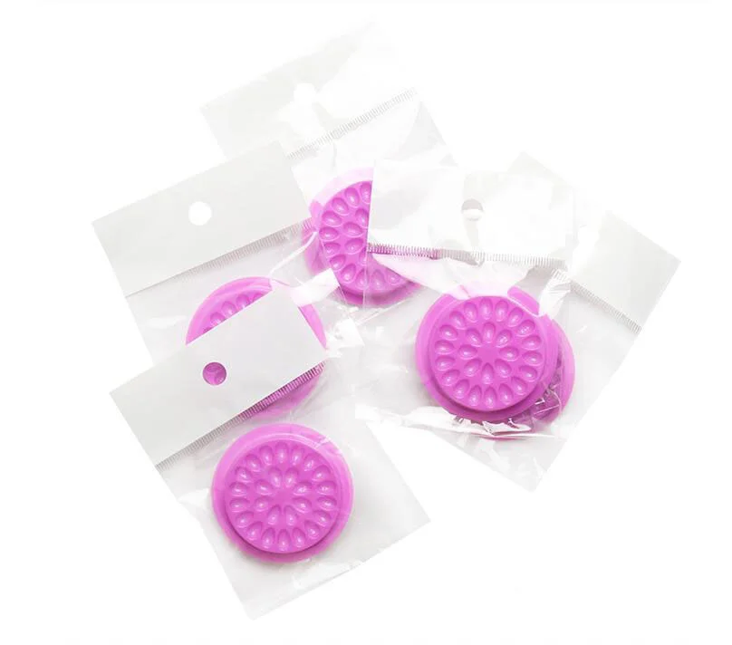 

Eyelash Extension Glue Holder Adhesive Pallet Pads Colorful PVC Plastic Disposable Lash Glue Tray, Transparent, pink, blue, purple, dark pin