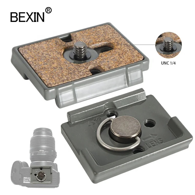 

BEXIN Professional Video Tripod Camera Accessories QR Quick Releae Mount Plate for Manfrotto /496/ 498 /222/222RCNAT/234RC/323, Grey