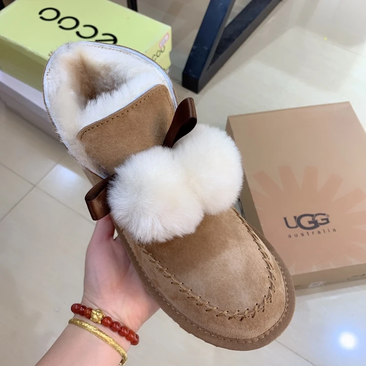 

Top Quality Low Price Funky Sheepskin Woolen Rubber Boot Girls Rabbit Plush Pendant Fur Boots For Women, Black/brown/pink