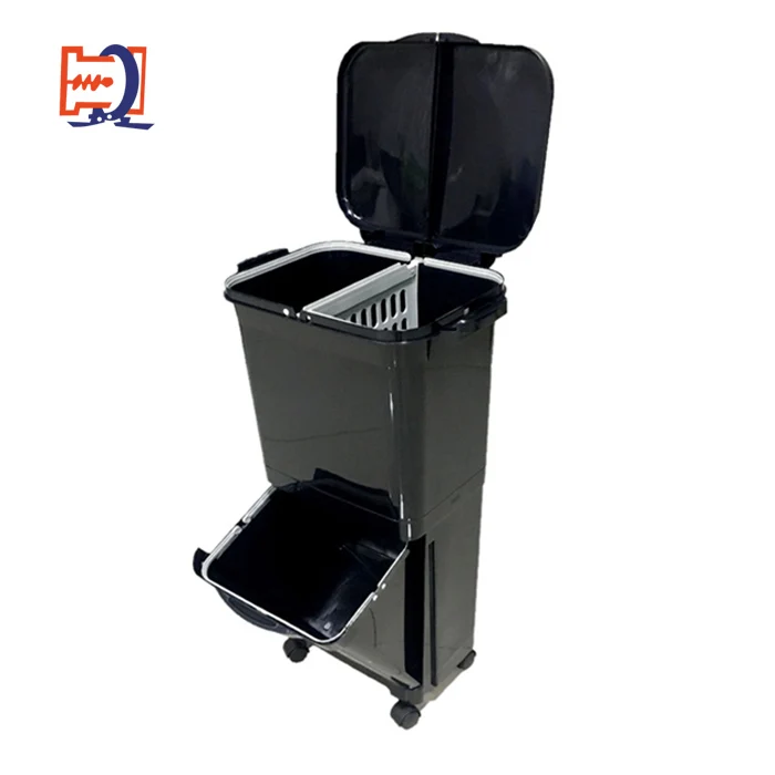 

QiangHong Low Cost eco friendly outside double deck square trash can compactor