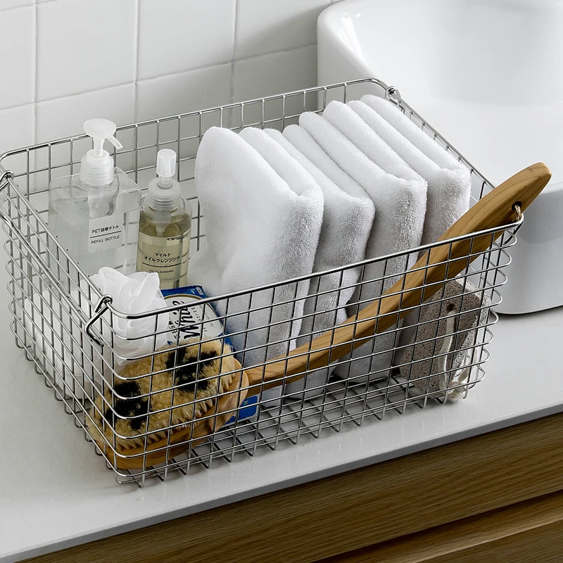 

SHIMOYAMA Stainless Steel Wire Mesh Fruit Storage Basket, Stainless color