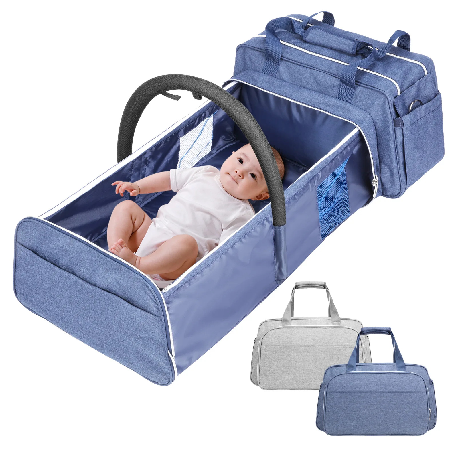 

Multifunctional baby bag with changing station baby travel maternity baby bag and bed diaper bag changing station, Support customized