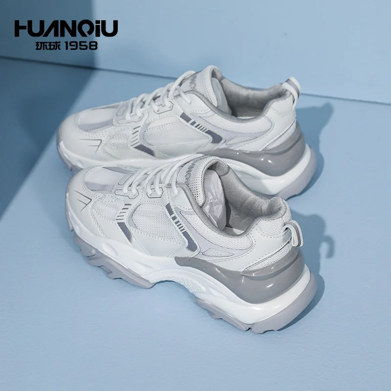 

SA121 HUANQIU Supplier Brand Fashion Simple Style Sports Shoes Sneakers for Young Ladies, Picture shows