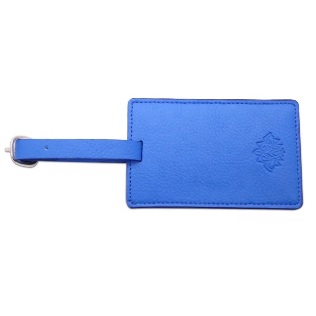 

hot sale card pu bag custom made travel personalized luggage tag leather, Blue
