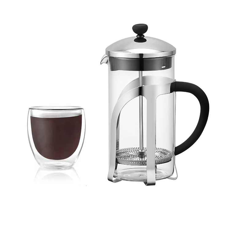 

Stainless Steel B001 600ml LA Cafetiere French Press Coffee Maker With Tea Bag