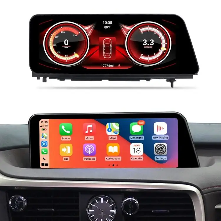 

YZG Car DVD Player Top Qual 12.3'' Car play Screen Upgrade Radio Double Din Android Rx 2015 300 400H Navi 350 For Lexus