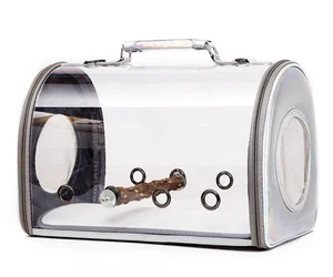 Parrot bird cage cat backpack pet carry out bag all-transparent hand bag pet bag pet supplies
