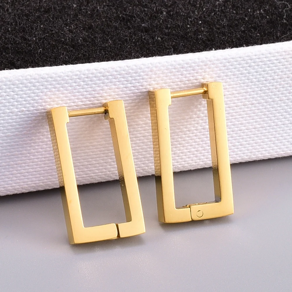 

Ebay hot selling 2020 New trendy Geometric Earrings Rectangular gold earrings Women's Stainless steel Earrings