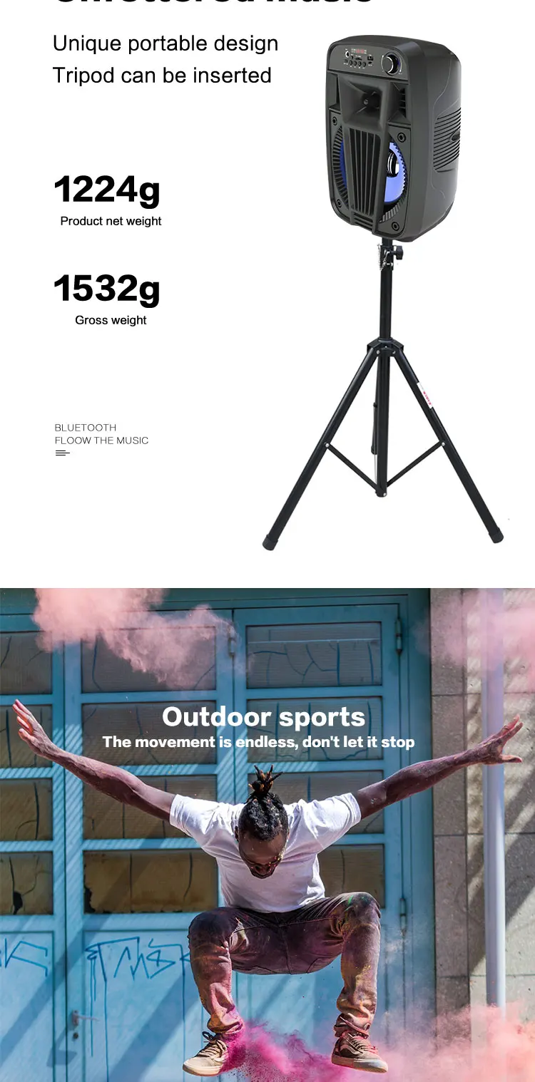 CD 101 BT karaoke wireless bluetooth portable dj party speaker - ANKUX.COM